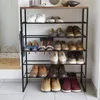YAMAZAKI - Etagère à Chaussures 5 Niveaux Bois et Métal Voir les images du produit 6