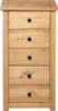 A tall, narrow wooden dresser with five drawers. Náhľad obrázku produktu