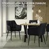 ML-Design Esszimmerstuhl aus Frotteestoff, Schwarz, mit Produktbild-Vorschau 5