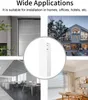 Collage showing a smart curtain motor in different home and office settings. Podgląd zdjęcia produktu