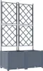 A grey garden planter with a trellis structure. Náhľad obrázku produktu