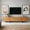 Lowboard LEILA aus Massivholz 220 cm, Eiche Finish - TV Produktbild-Vorschau 1