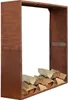 Cortenstahl Sichtschutzwand Brennholzregal 150x150x38 cm Produktbild-Vorschau 2