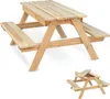 holz4home® Outdoor Picknickbank Kinder I Sitzgruppe Aussen Produktbild-Vorschau 1