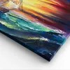 Bild auf Leinwand - Leinwandbild - Meer Welle Boot - Produktbild-Vorschau 5