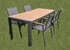 Gartenmöbel Alu / WPC 5-TLG. Anthrazit / Braun Sitzgruppe Produktbild-Vorschau 5