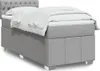 vidaXL Boxspringbett mit Matratze Hellgrau 100x200 cm Stoff Produktbild-Vorschau 2