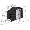 4iQ Stabiler Stahl Geräteschuppen 130x279x196 – 3,5 m² Produktbild-Vorschau 2