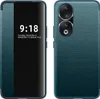 A product image showing a phone case for the Honor 90 in green, displayed from two angles: one showing the front with the screen on, and the other showing the back with the camera module. Anteprima dell’immagine prodotto
