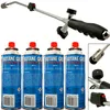 Unkrautbrenner + 4 Butangaskartuschen mit Bajonettanschluss Produktbild-Vorschau 1