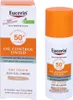 A product shot of Eucerin Sun Oil Control tinted Creme Lsf 50+ hell, showing both the box and the bottle. Produktbild-Vorschau