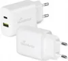 Two white power adapters are shown against a white background. Produktbild-Vorschau