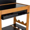 Barbecue Trolley Servierwagen aus Holz Produktbild-Vorschau 4