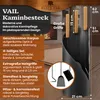 BLACK OAK Kaminbesteck VAIL 4-teilig schwarz Holzgriff Produktbild-Vorschau 1
