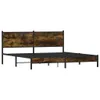 Metallbett ohne Matratze Räuchereiche 183x213 cm Produktbild-Vorschau 1
