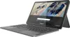 A Lenovo Ideapad Duet Chromebook is shown from a diagonal angle, with the screen open and the keyboard attached. Produktbild-Vorschau