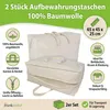 2 Stück Aufbewahrungstasche Baumwolle Tragetasche für Produktbild-Vorschau 6