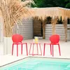 Homestyle4u Gartenstuhl WM rot 4er Set stapelbar wetterfest Produktbild-Vorschau 9