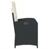 Gartensessel Verstellbar mit Kissen Schwarz Poly Rattan Produktbild-Vorschau 5