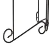 A close-up view of the base of a black metal plant stand with decorative scrollwork. Náhľad obrázku produktu