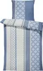 Biber Bettwäsche 155x220 cm Ornamente Retro dunkelblau Produktbild-Vorschau 1
