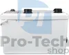 A white macerator pump unit with black fittings on top, set against a white background. Produktbild-Vorschau