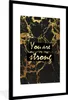 MuchoWow® Gerahmtes Poster Zitat - Motivation - Gold - Produktbild-Vorschau 1