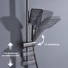 A close-up of a shower head system mounted on a rail, demonstrating its adjustable features. Podgląd zdjęcia produktu