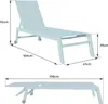 Bain de soleil BARBADOS en textilène noir - aluminium gris Voir les images du produit 7