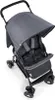 A gray stroller is shown from a slightly elevated diagonal angle against a white background. Produktbild-Vorschau