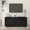 vidaXL Konferenční stolek černý 102x50x44 cm Materiál dřevo Náhled obrázku produktu 2