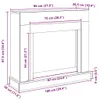 vidaXL Kaminumrandung Schwarz Eichen-Optik 100x30x87,5cm Produktbild-Vorschau 8