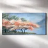 Küchenuhr Bürouhr Leinwand Uhr 60x30 Bäume Blumen malen Produktbild-Vorschau 2