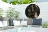 MuchoWow® Gartenposter Outdoor-Poster Rund Vintage - Gold - Produktbild-Vorschau 3