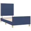 Bettgestell ohne Matratze Blau 90x200 cm Stoff Produktbild-Vorschau 1