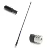 A handheld antenna is shown against a white background, with close-up insets of its top and bottom ends. Podgląd zdjęcia produktu