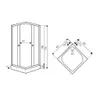 Kerra Olga SQ 80x80cm Duschkabine mit Duschwanne, Produktbild-Vorschau 2