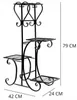 Pflanzenständer aus Metall - 79 cm - Deko-Pflanzenregal mit Produktbild-Vorschau 7