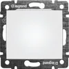 A close-up of a white light switch frame with a metallic border. Náhľad obrázku produktu