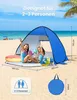 Strandmuschel, Pop Up Strandzelt, Sonnenzelt, UV Schutz Produktbild-Vorschau 3