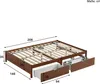 Hochbett mit Schreibtisch, Lattenrost, Regal, LED, Produktbild-Vorschau 6