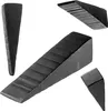 Multiple views of a steel wedge for splitting wood. Voir les images du produit