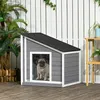 PawHut Hundehütte Outdoor aus Holz für Kleine Hunde 71 x 58 Produktbild-Vorschau 2
