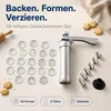 Edelstahl Gebäckpresse mit 20 Schablonen und 8 Tüclen Produktbild-Vorschau 7