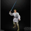 A Star Wars Luke Skywalker action figure holding a blue lightsaber against a black background. Produktbild-Vorschau
