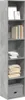 A tall, narrow bookshelf with a concrete gray finish, displaying various items on its shelves. Náhled obrázku produktu