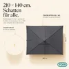 Sonnenschirm mit Kurbel inklusive Kühltasche & Tragetasche Produktbild-Vorschau 4