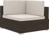 Divani angolari 2 pezzi con cuscini in poly rattan marrone Anteprima dell’immagine prodotto 4