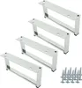 Pieds de meuble angulaires en chrome brillant, hauteur 4,5 Voir les images du produit 1