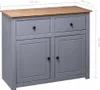 vidaXL Kredens szary 93x40x80 cm drewno sosnowe Panama Podgląd zdjęcia produktu 7